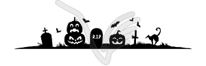 Halloween holiday black frame border or divider - royalty-free vector image
