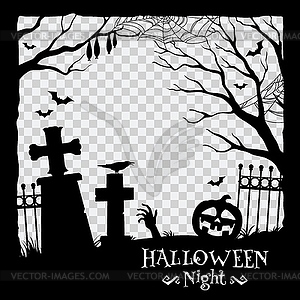 Halloween social media post frame for holiday - stock vector clipart