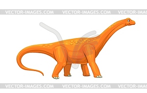 Cartoon hypselosaurus dinosaur animal character - vector image