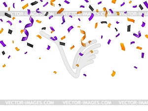 Halloween holiday confetti, background - vector image