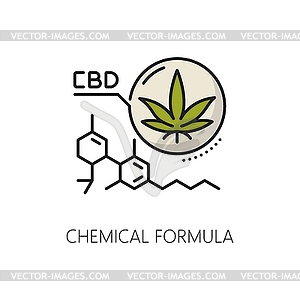 Medical cannabis color line icon, cbd or marijuana - vector image