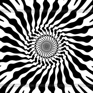 Psychedelic hypnotic spiral pattern hypnosis swirl - vector image