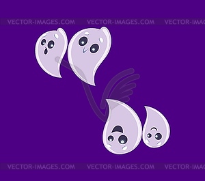 Шрифт на Хэллоуин, призраки в кавычках boo - изображение в векторном виде
