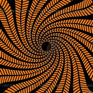 Psychedelic hypnotic Halloween spiral pattern - vector clipart