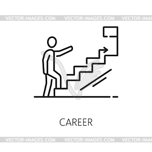 Career ladder icon, job, recruitment, head hunting - vector image