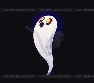 Letter I Halloween ghost font, kid abc character - vector clipart