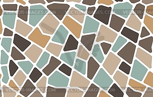 Mosaic stone tile seamless pattern or paving floor - royalty-free vector clipart