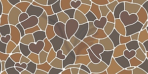 Brown mosaic stone splinter tile pattern, floor - vector EPS clipart