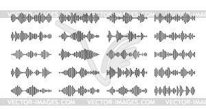 Звуковые волны подкаста, звуковая волна голоса, музыкальное аудио - векторизованное изображение клипарта