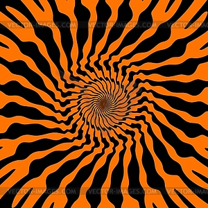 Psychedelic Halloween spiral fractal pattern - vector image