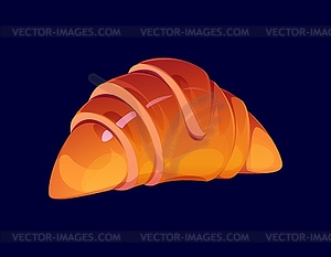 Cartoon croissant confectionery and sweet pastry - vector clipart