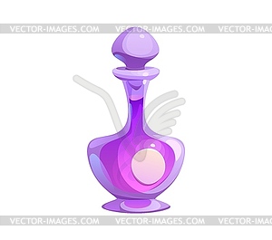 Glass flask with lavender flowers cosmetic and oil - vector clipart