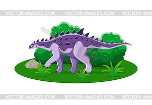 Struthiosaurus prehistoric dinosaur character - vector clipart