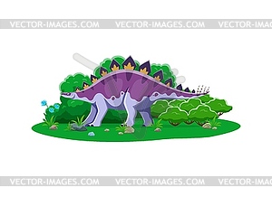 Dravidosaurus prehistoric dino cartoon character - vector clipart / vector image