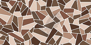 Splinter brown mosaic stone floor tile pattern - vector clip art