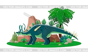 Lexovisaurus prehistoric dinosaur character - vector clipart