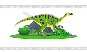 Dinosaur, cartoon prehistoric character Maiasaura - vector EPS clipart