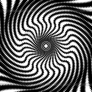 Psychedelic hypnotic spiral pattern hypnosis swirl - vector clipart