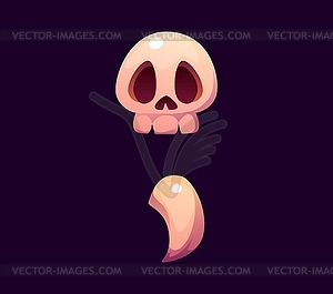 Halloween font, semicolon punctuation symbol skull - vector image