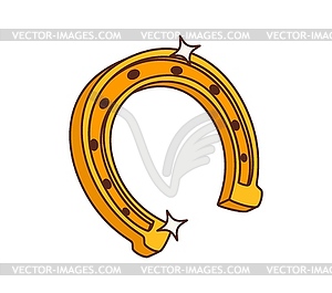 Casino groovy cartoon gambling lucky horseshoe - vector image