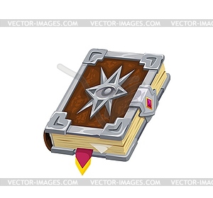 Ancient magic spellbook, Medieval book, game icon - vector clip art