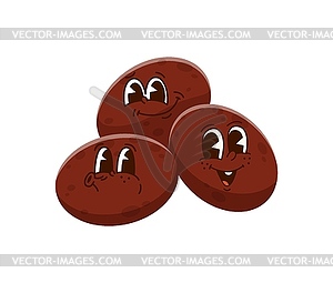 Cartoon groovy poop characters, retro hippie poo - vector clip art