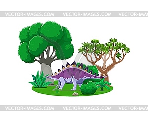 Dravidosaurus prehistoric funny dinosaur character - vector clip art