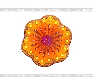 Mexican Dead Day biscuit cookie marigold flower - vector image