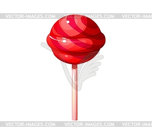 Valentine day lollipop candy caramel, love holiday - vector clipart