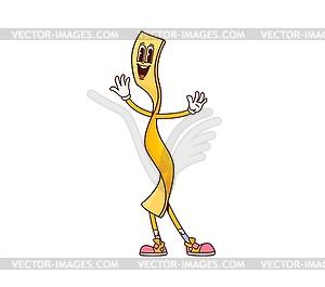 All uovo italian pasta groovy cheerful character - vector image