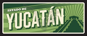 Estrado de Yucatan, federal state of Mexico - vector clip art
