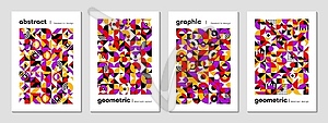 Abstract modern geometric shapes poster templates - vector clipart / vector image