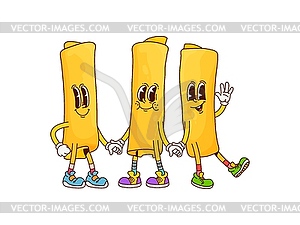 Fiory italian pasta groovy funny character - vector clip art