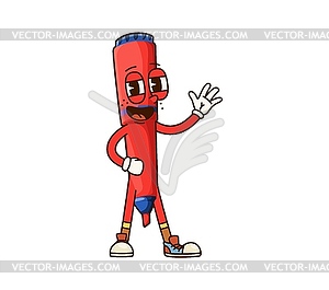 Groovy school felt pen cheerful character - vector clip art