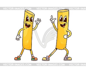 Cannelloni italian pasta groovy childish character - vector clipart