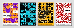 Abstract poster templates, modern geometric shapes - vector clipart