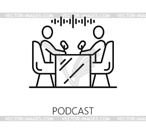 Blogging icon, podcast and social media content - vector clipart