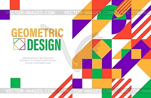 Poster with abstract modern geometric pattern - vector image