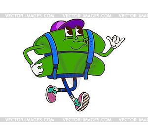 Cartoon number equation symbol groovy character - vector clip art