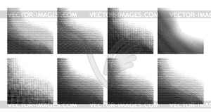 Halftone gradient pattern gradation backgrounds - vector clipart