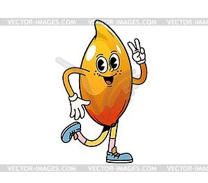 Cartoon groovy mango fruit funky character - vector clipart