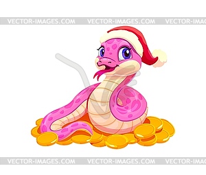 Cartoon snake character for Chinese lunar New Year - vector image