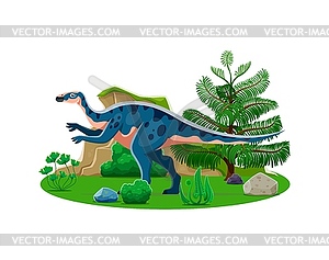 Aralosaurus prehistoric dinosaur, herbivore dino - vector image