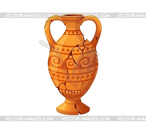 Antique vase or ancient jug and ceramic amphora - vector clipart