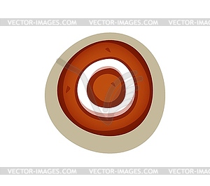 Gingerbread cookie Christmas font, dot mark type - vector image
