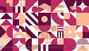 Purple, pink, white abstract geometric background - vector image
