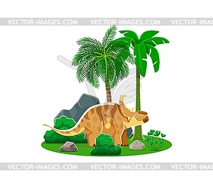 Pachyrhinosaurus prehistoric dino animal character - vector image