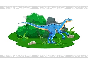 Eoraptor prehistoric dinosaur cartoon character - vector image