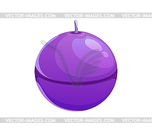 Cartoon lavender candle sphere, purple ball - stock vector clipart