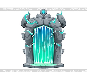 Magic fantasy teleport, fairytale game portal - vector clipart